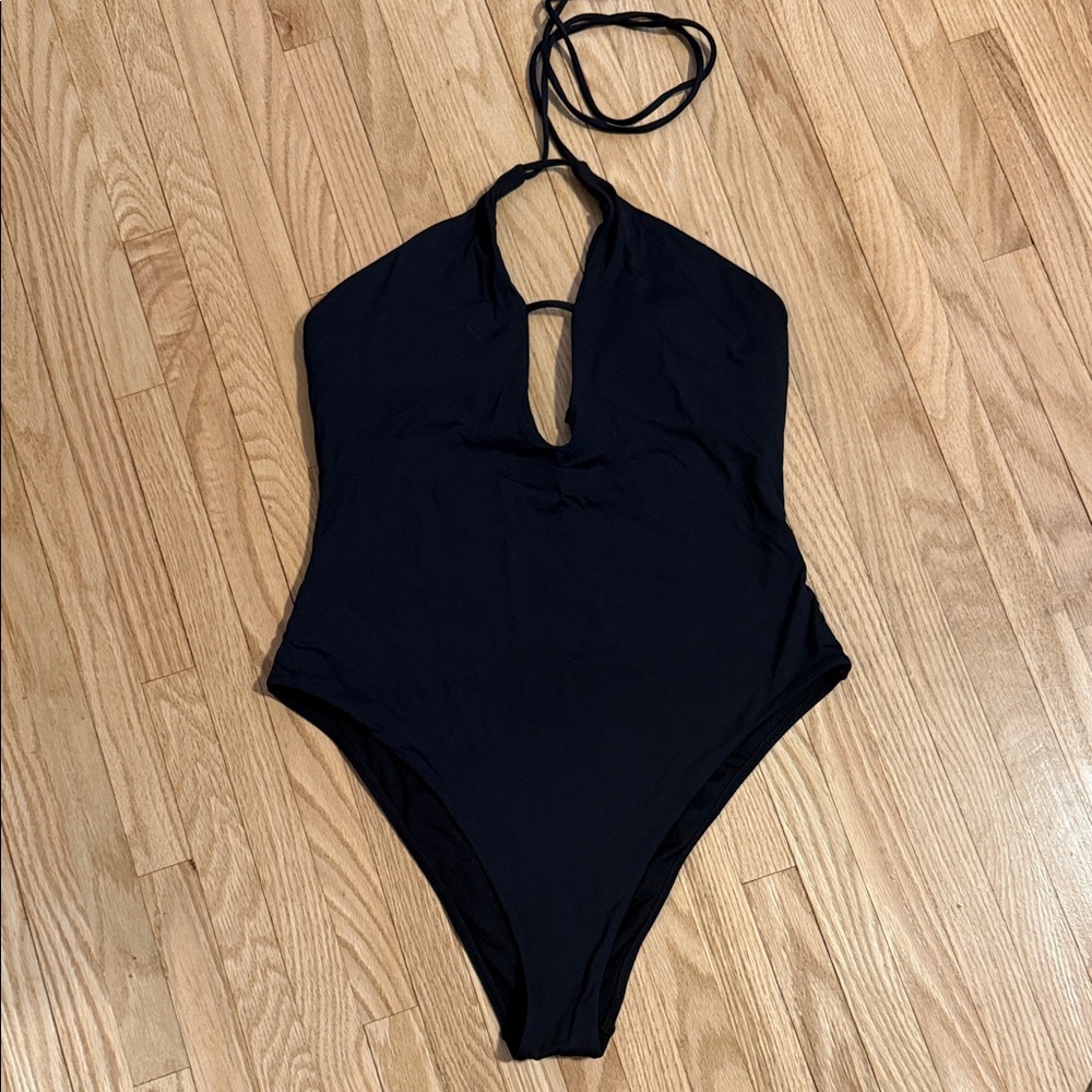 O'Neill Black Halter One Piece Swimsuit
